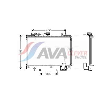 Radiateur, refroidissement du moteur AVA QUALITY COOLING MT2161
