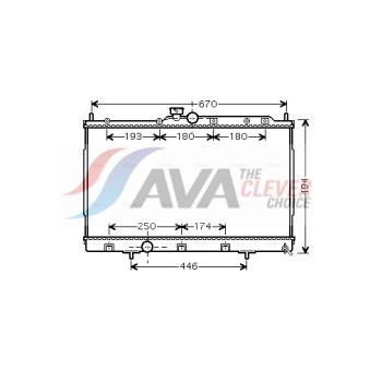 Radiateur, refroidissement du moteur AVA QUALITY COOLING OEM MR993742
