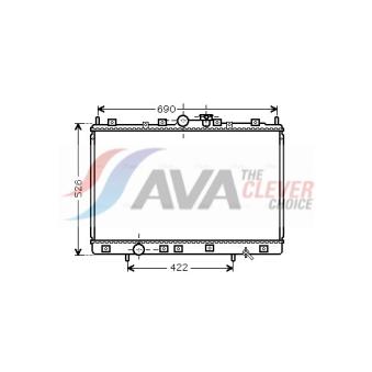 Radiateur, refroidissement du moteur AVA QUALITY COOLING MT2189