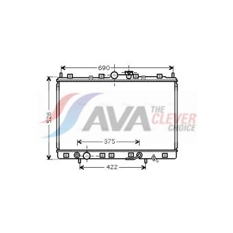 Radiateur, refroidissement du moteur AVA QUALITY COOLING MT2190