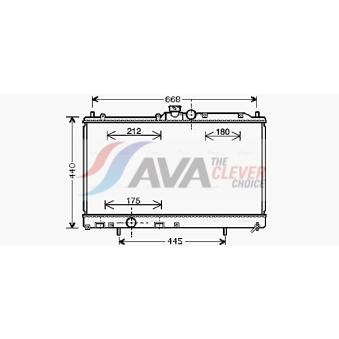 Radiateur, refroidissement du moteur AVA QUALITY COOLING MT2195