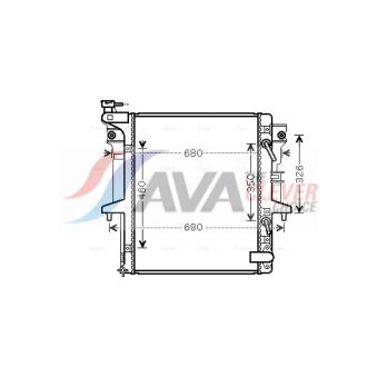 Radiateur, refroidissement du moteur AVA QUALITY COOLING OEM 1350A480 Radiateur, refroidissement du moteur AVA QUALITY COOLING OEM 1350A480