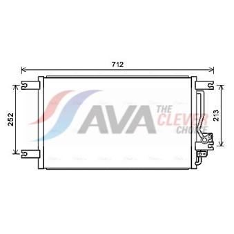 Condenseur, climatisation AVA QUALITY COOLING MT5248