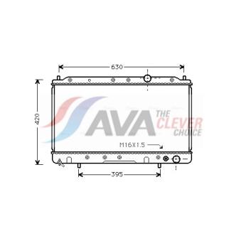 Radiateur, refroidissement du moteur AVA QUALITY COOLING OEM MB538507