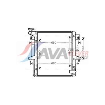 Radiateur, refroidissement du moteur AVA QUALITY COOLING OEM 1350A480 Radiateur, refroidissement du moteur AVA QUALITY COOLING OEM 1350A480