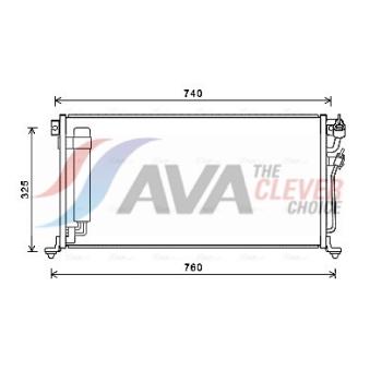 Condenseur, climatisation AVA QUALITY COOLING MTA5220D