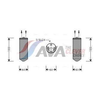 Filtre déshydratant, climatisation AVA QUALITY COOLING OEM 30612501