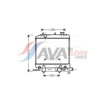 Radiateur, refroidissement du moteur AVA QUALITY COOLING MZ2166
