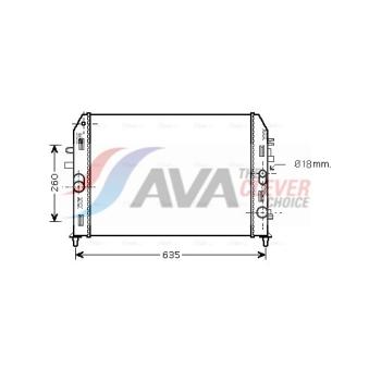 Radiateur, refroidissement du moteur AVA QUALITY COOLING MZ2205