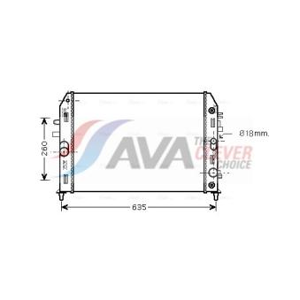 Radiateur, refroidissement du moteur AVA QUALITY COOLING MZ2206