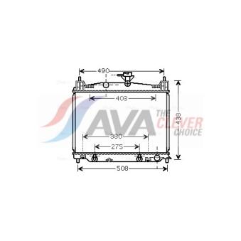 Radiateur, refroidissement du moteur AVA QUALITY COOLING MZ2215