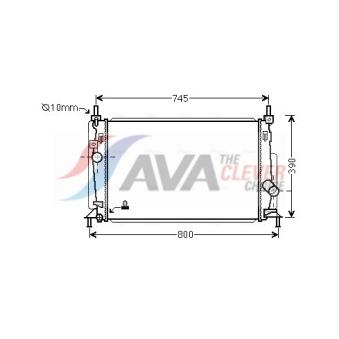 Radiateur, refroidissement du moteur AVA QUALITY COOLING MZ2237
