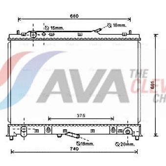 Radiateur, refroidissement du moteur AVA QUALITY COOLING MZ2245
