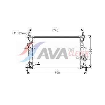 Radiateur, refroidissement du moteur AVA QUALITY COOLING MZ2246