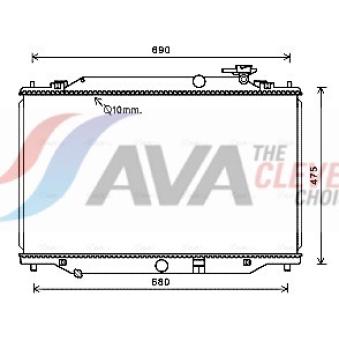 Radiateur, refroidissement du moteur AVA QUALITY COOLING MZ2272