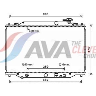 Radiateur, refroidissement du moteur AVA QUALITY COOLING MZ2274
