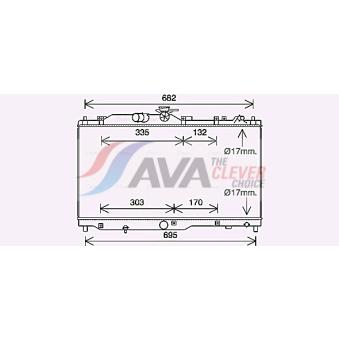 Radiateur, refroidissement du moteur AVA QUALITY COOLING [MZ2285]