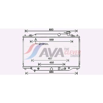 Radiateur, refroidissement du moteur AVA QUALITY COOLING MZ2292