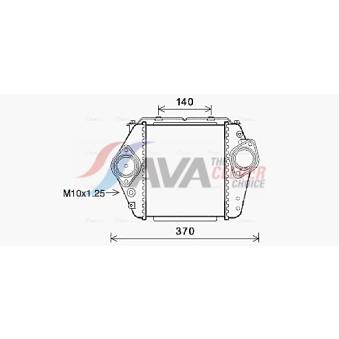 Intercooler, échangeur AVA QUALITY COOLING MZ4244