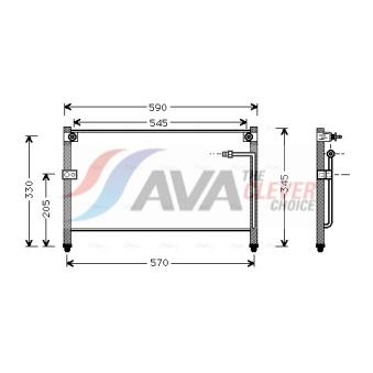 Condenseur, climatisation AVA QUALITY COOLING [MZ5118]