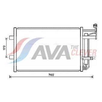Condenseur, climatisation AVA QUALITY COOLING MZ5252D