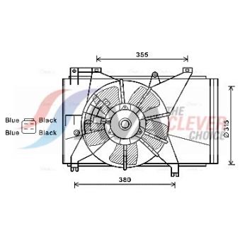 Ventilateur, refroidissement du moteur AVA QUALITY COOLING MZ7543