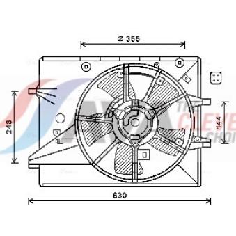 Ventilateur, refroidissement du moteur AVA QUALITY COOLING MZ7546 Ventilateur, refroidissement du moteur AVA QUALITY COOLING MZ7546