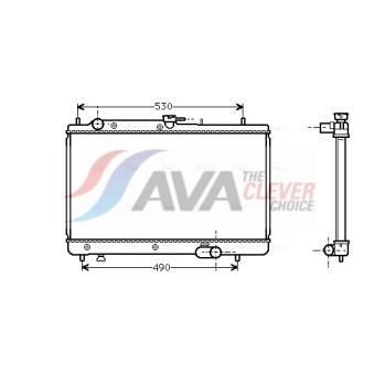 Radiateur, refroidissement du moteur AVA QUALITY COOLING MZA2066