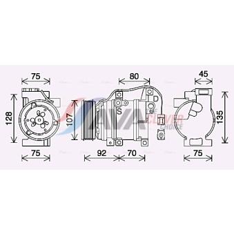 Compresseur, climatisation AVA QUALITY COOLING MZAK293