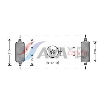 Filtre déshydratant, climatisation AVA QUALITY COOLING MZD149