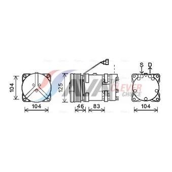 Compresseur, climatisation AVA QUALITY COOLING [NHAK011]