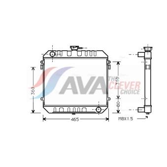 Radiateur, refroidissement du moteur AVA QUALITY COOLING OL2027