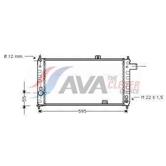 Radiateur, refroidissement du moteur AVA QUALITY COOLING OL2050