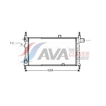 Radiateur, refroidissement du moteur AVA QUALITY COOLING OL2063