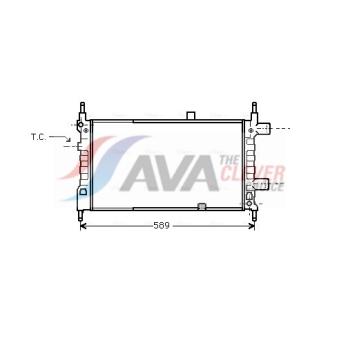 Radiateur, refroidissement du moteur AVA QUALITY COOLING OL2068