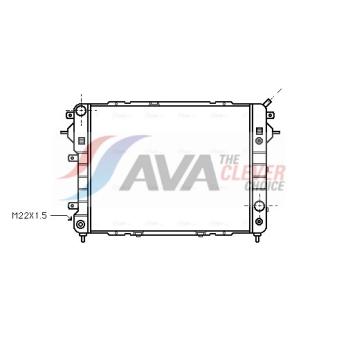 Radiateur, refroidissement du moteur AVA QUALITY COOLING OL2089