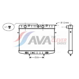Radiateur, refroidissement du moteur AVA QUALITY COOLING OEM 1300136 Radiateur, refroidissement du moteur AVA QUALITY COOLING OEM 1300136
