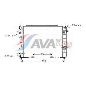 Radiateur, refroidissement du moteur AVA QUALITY COOLING [OL2246]