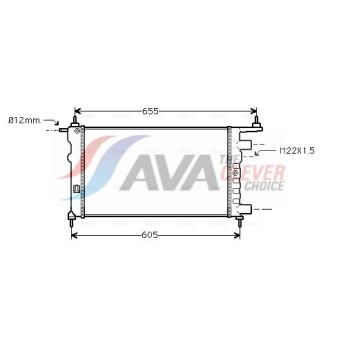 Radiateur, refroidissement du moteur AVA QUALITY COOLING OEM 90531547