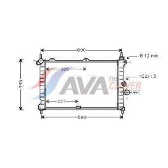 Radiateur, refroidissement du moteur AVA QUALITY COOLING OEM 1300166