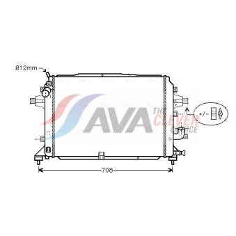 Radiateur, refroidissement du moteur AVA QUALITY COOLING OL2489