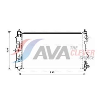 Radiateur, refroidissement du moteur AVA QUALITY COOLING OEM 13267664