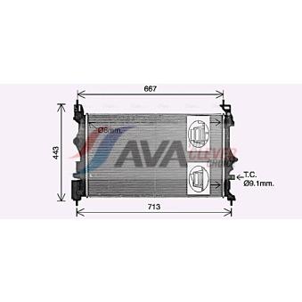 Radiateur, refroidissement du moteur AVA QUALITY COOLING OL2700