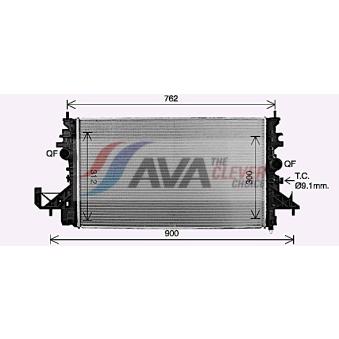 Radiateur, refroidissement du moteur AVA QUALITY COOLING OEM 39095604