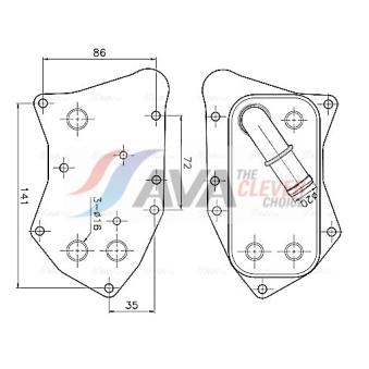 Radiateur d'huile AVA QUALITY COOLING OL3749