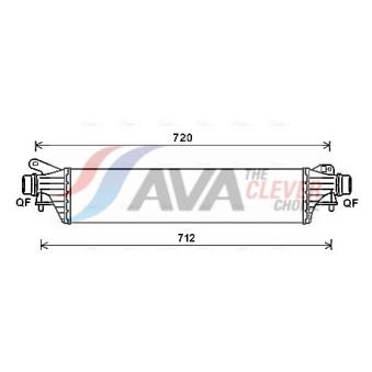 Intercooler, échangeur AVA QUALITY COOLING OEM 13472371