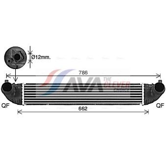 Intercooler, échangeur AVA QUALITY COOLING OL4719