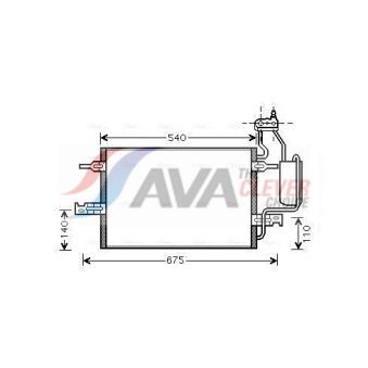 Condenseur, climatisation AVA QUALITY COOLING OEM 1850086