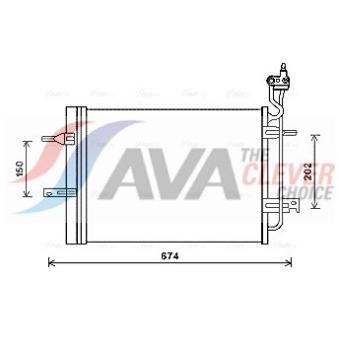Condenseur, climatisation AVA QUALITY COOLING OEM 1850221