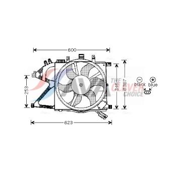 Ventilateur, refroidissement du moteur AVA QUALITY COOLING OEM 9158007